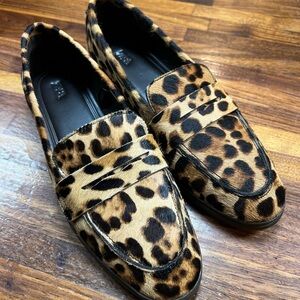 Zara Leopard Print Loafers
